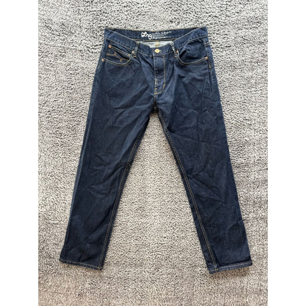 Lrg Care Collection True Straight Fit Denim Jeans Dark Wash‎ Blue Mens Size 36